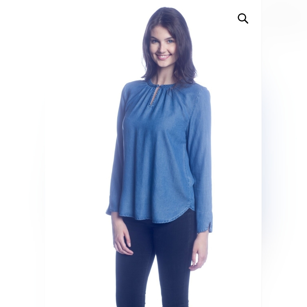 DKR & CO. Medium longsleeve chambray denim 100% Lyocell tunic top
